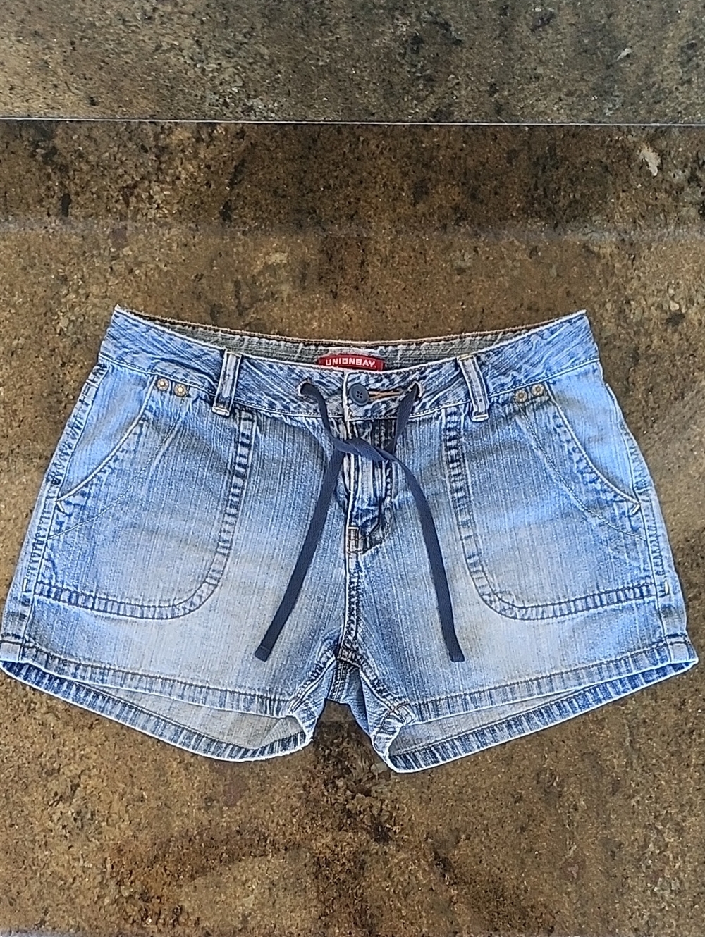 UNIONBAY Light Blue Denim Drawstring Shorts - Size Juniors 5